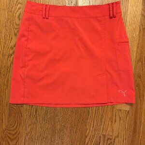 Puma  Skort Womens 4 Hot Pink Kick Side Pocket Back Zip Inner Shorts